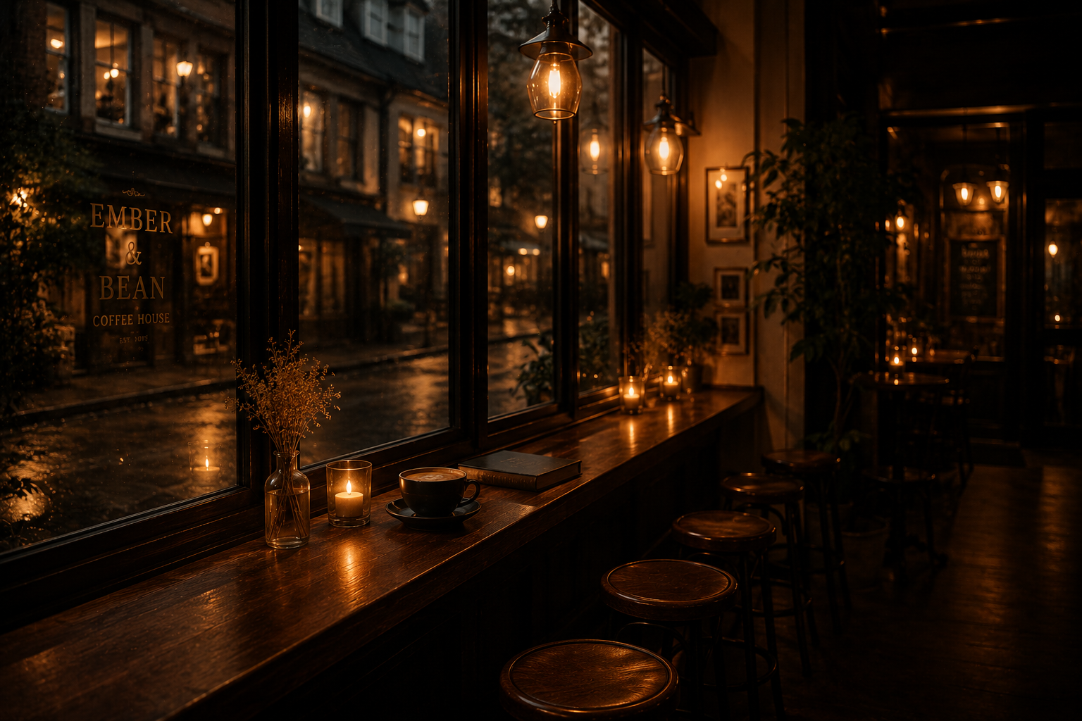 Cafe window seating