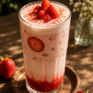 Strawberry Cream Latte