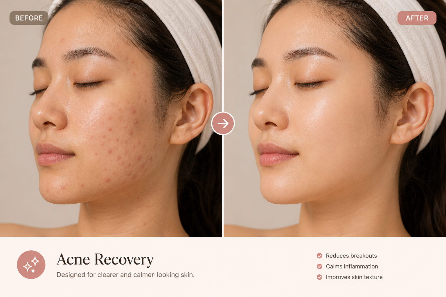 Acne recovery before and after