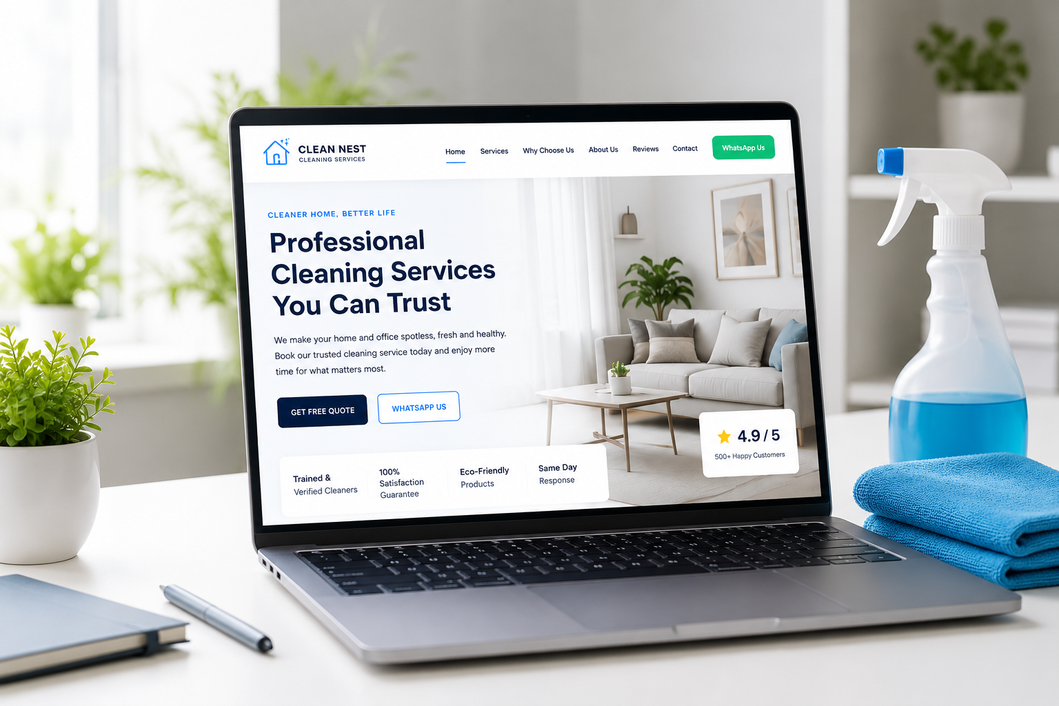 Clean Nest Website Preview