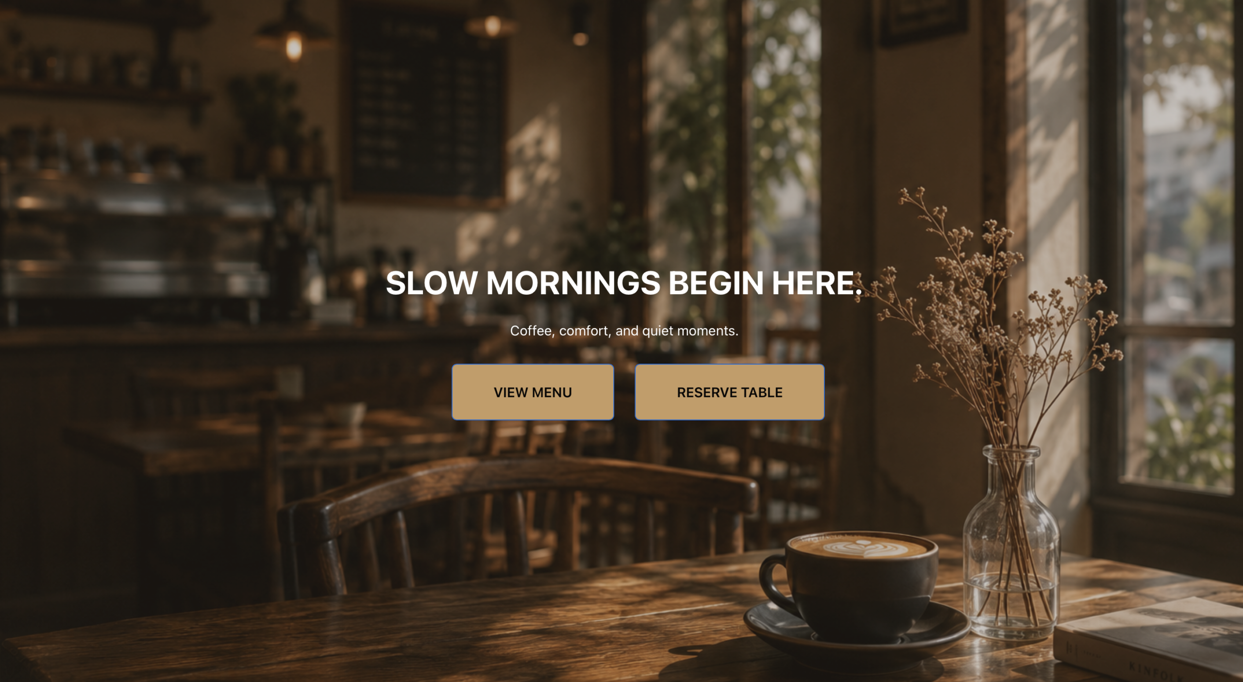 Ember & Bean homepage website screenshot