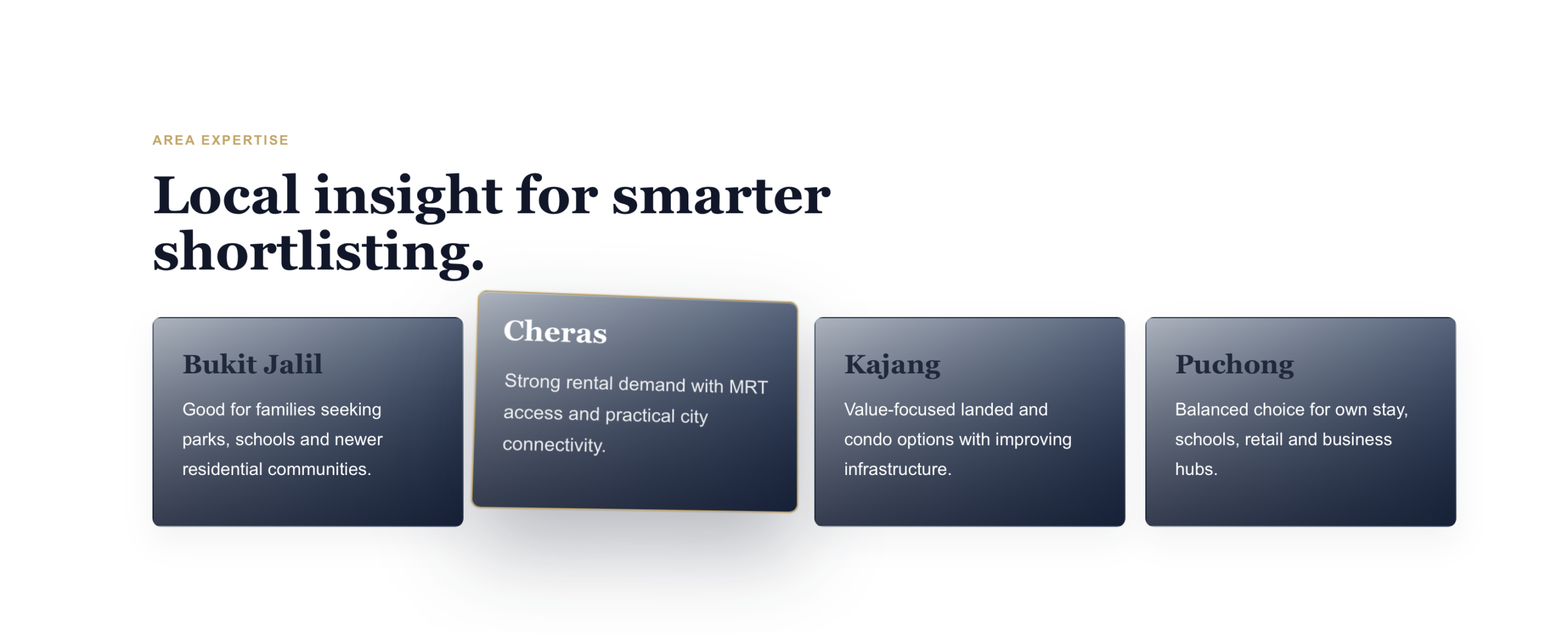 HomeKey area expertise section screenshot
