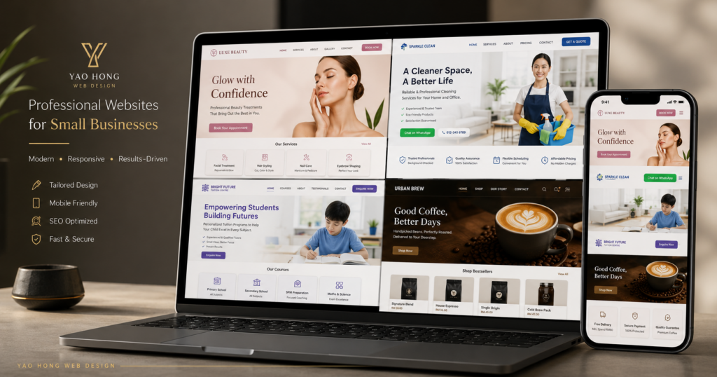 Contoh struktur laman web untuk pelbagai industri perniagaan