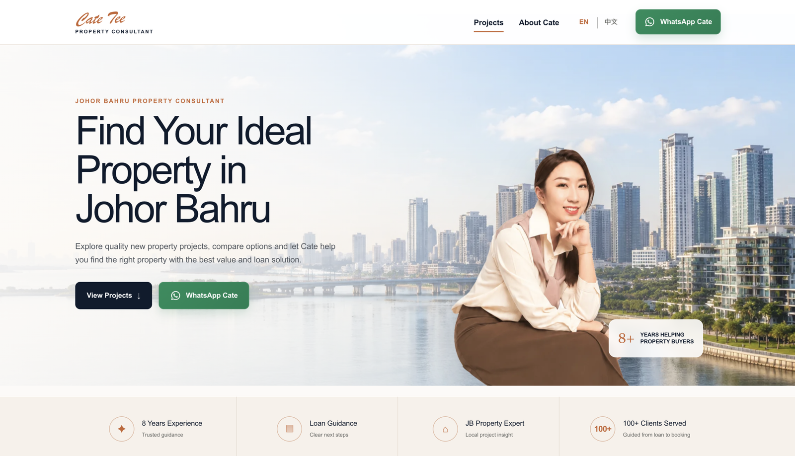 Cate Tee Property Consultant live client website